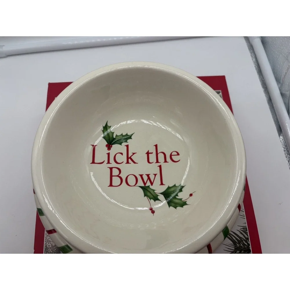 Lenox Christmas Holiday Pet Dog Bowl 